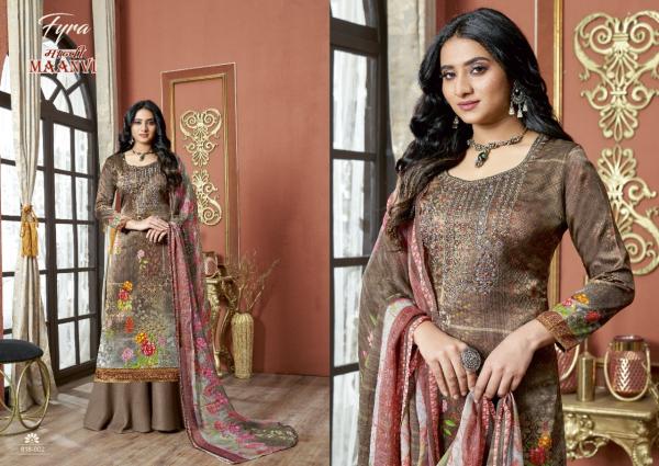 Fyra Maanvi Fancy Cotton Designer Embroidery Dress Materials